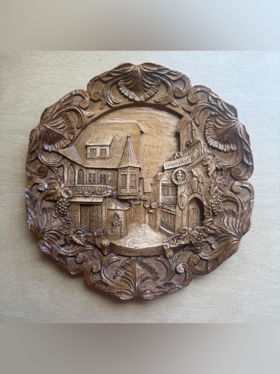 Other - Unbranded Rudesheim Drosselgasse Wall Plaque OS Brown Excellent 3D Relief German
